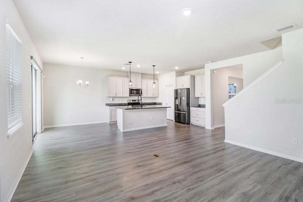 Great or Family room with view to back yard and kitchen
