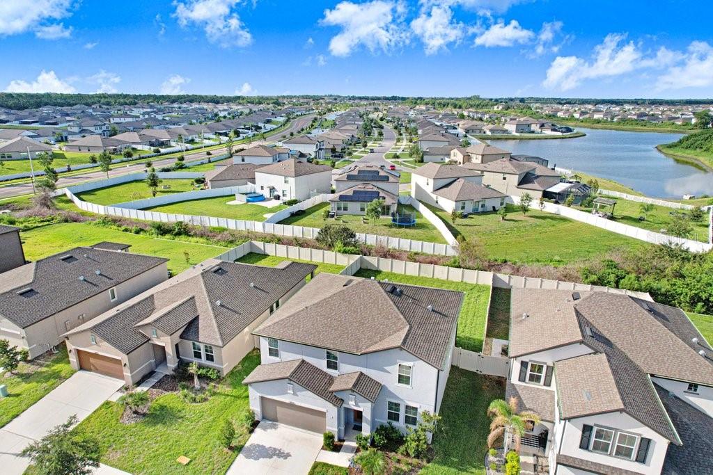 Ariel view of neighborhood