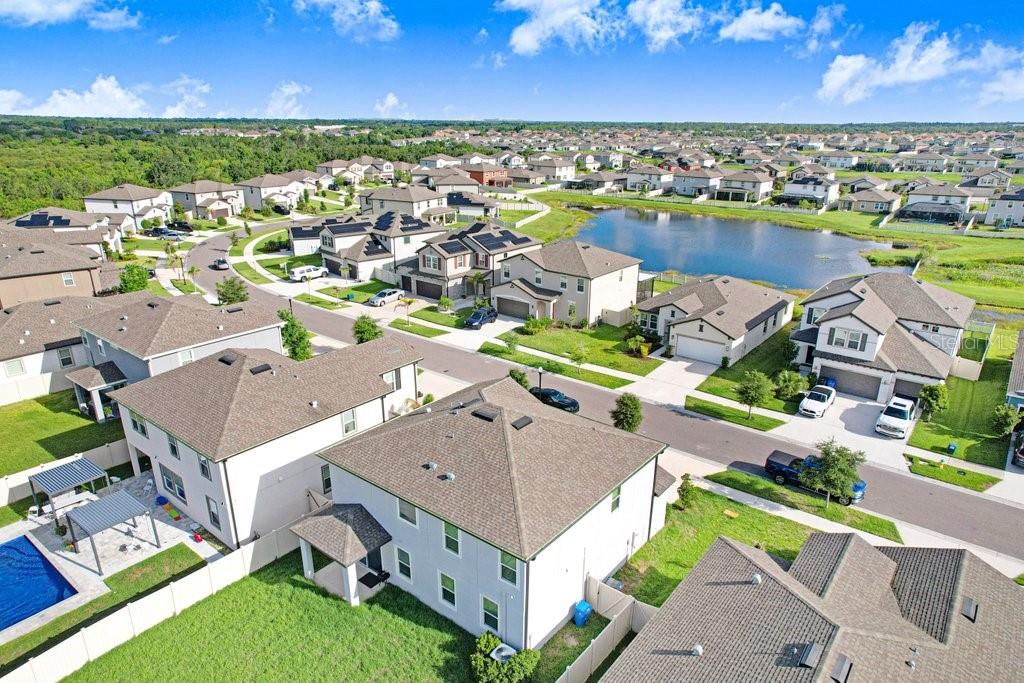Ariel view of neighborhood