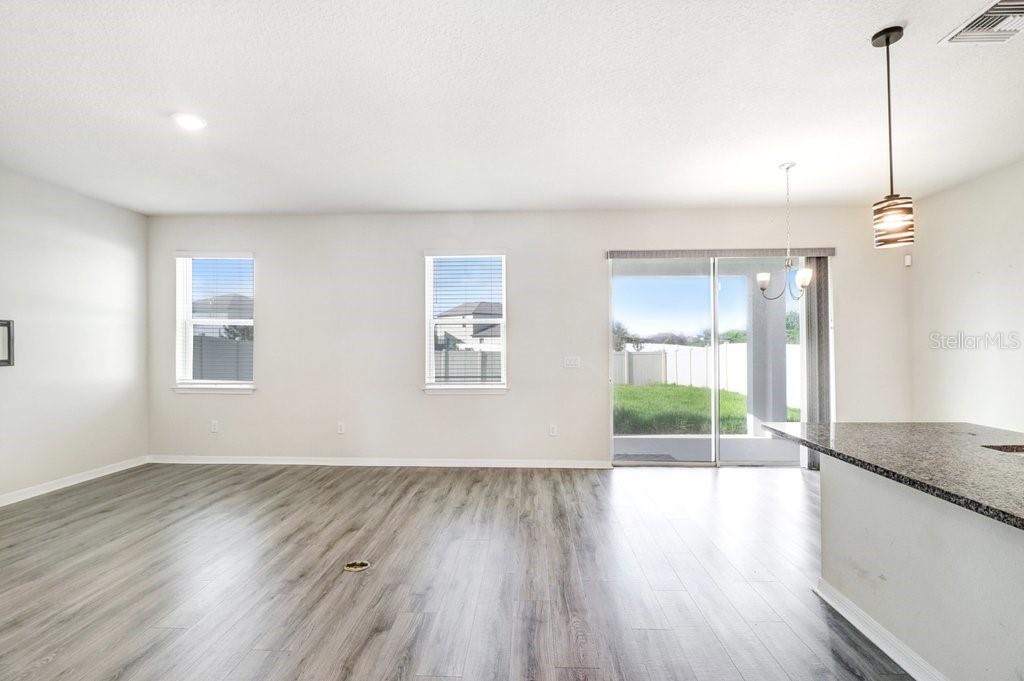 Great or Family room with view to back yard and kitchen
