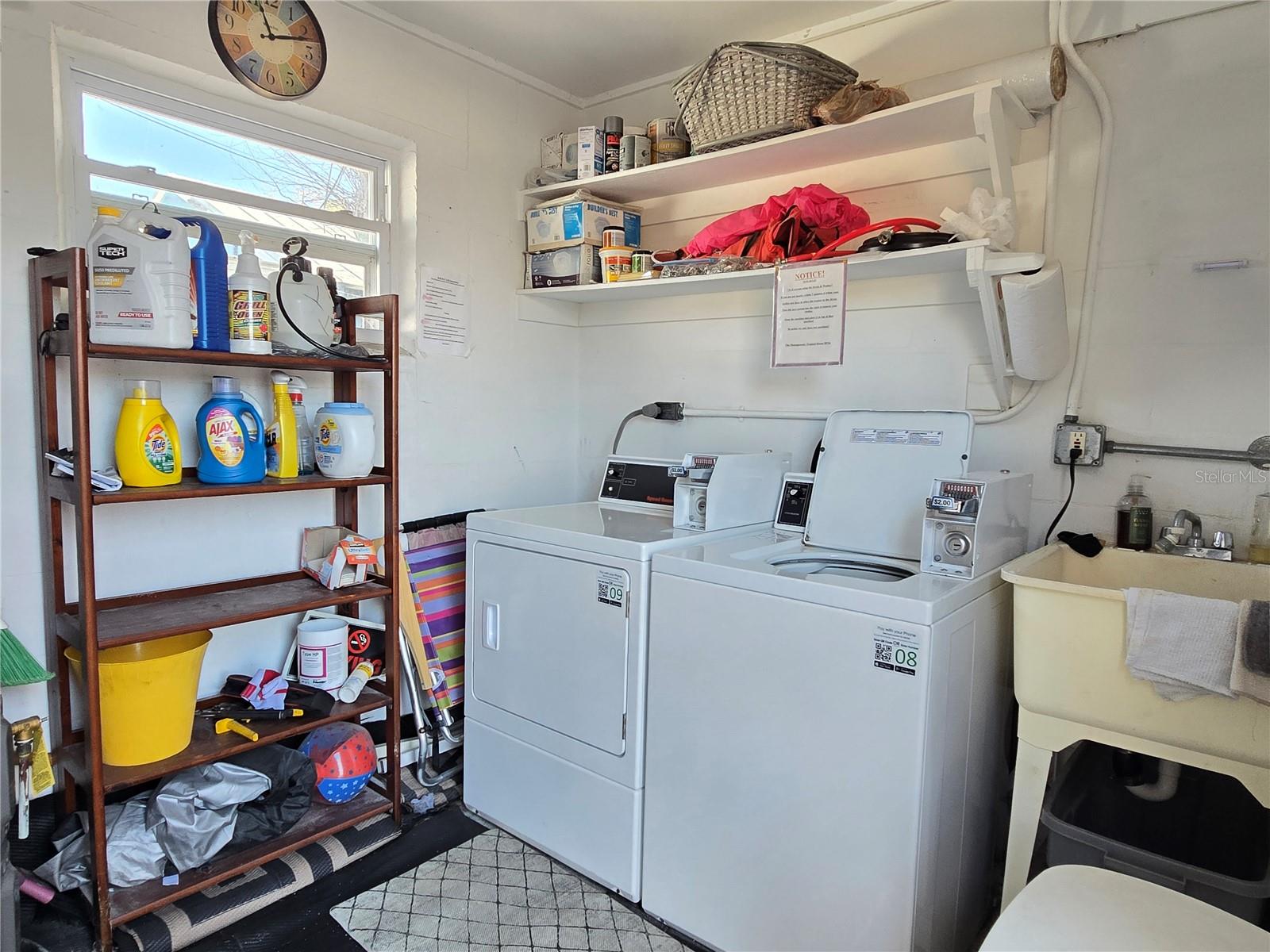 Convenient on-site laundry.