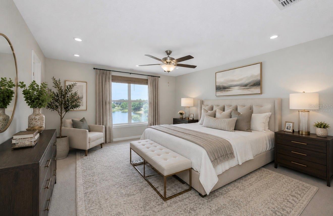 Virtually Staged Primary Bedroom