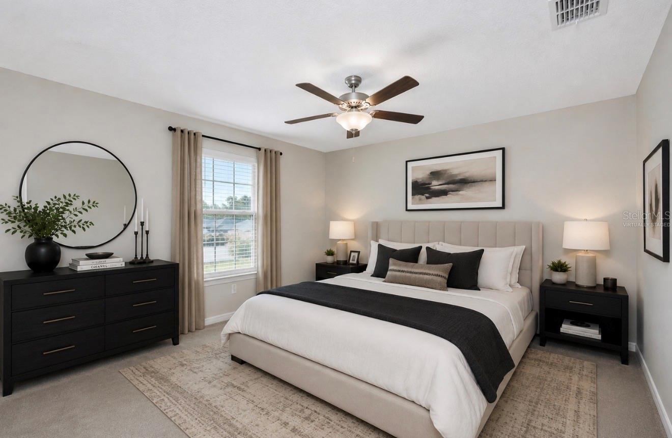 Virtually Staged Bedroom
