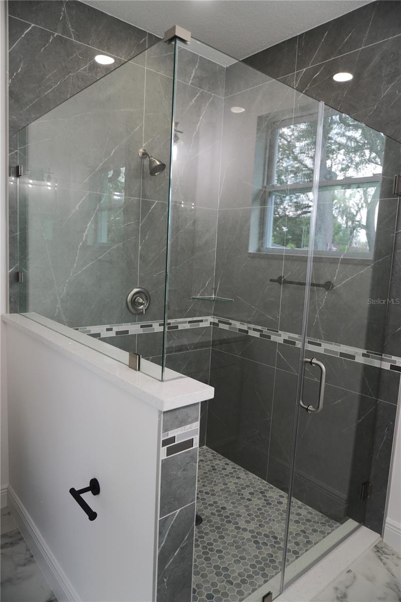 Primary frameless glass shower