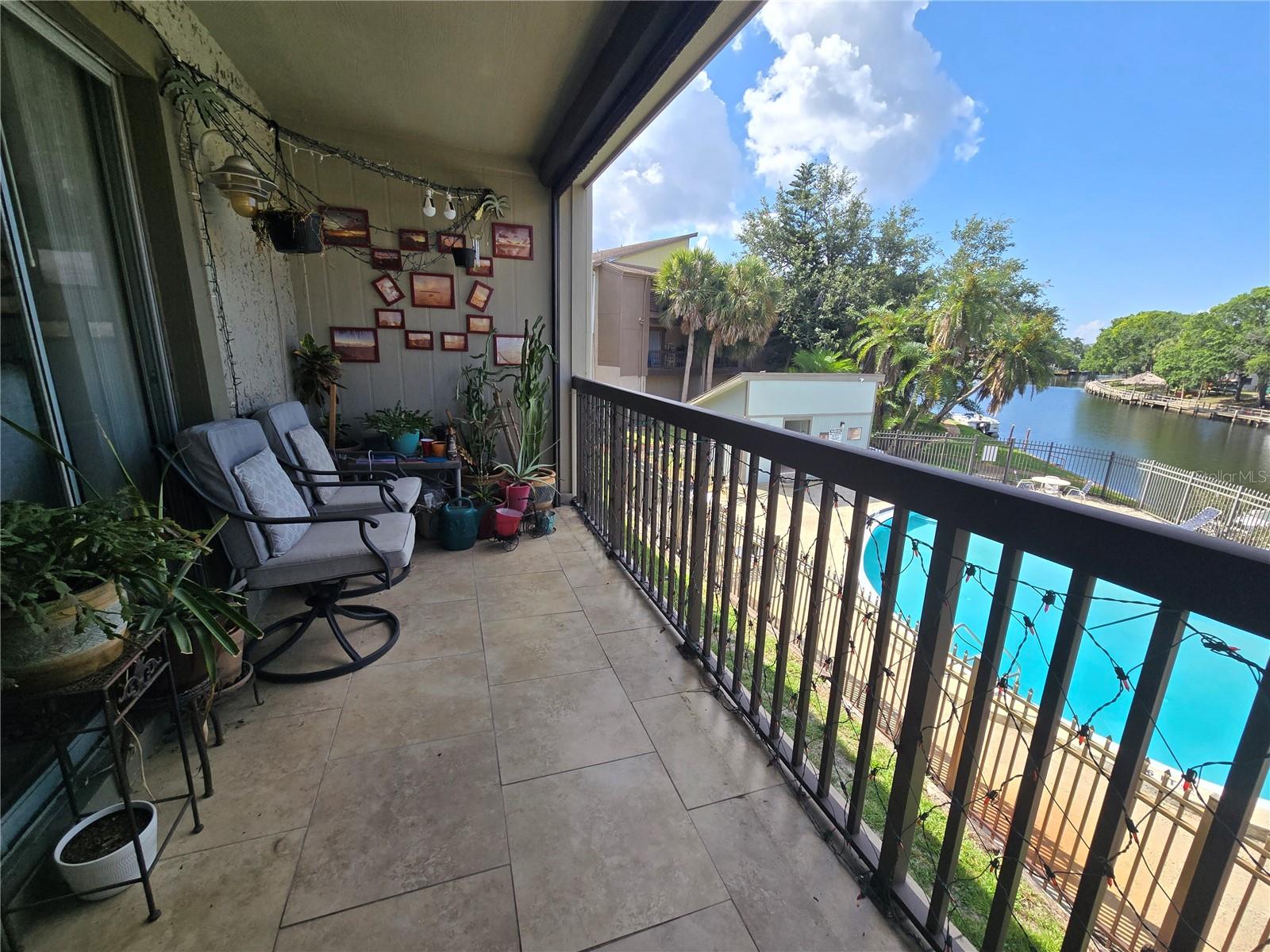 balcony seating off living room