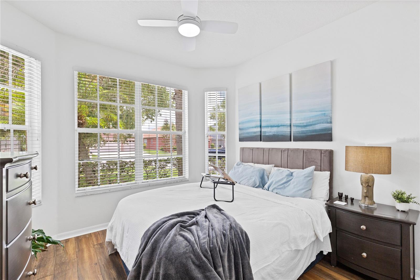 In-Law Suite Bedroom with Closet Organizing system.
