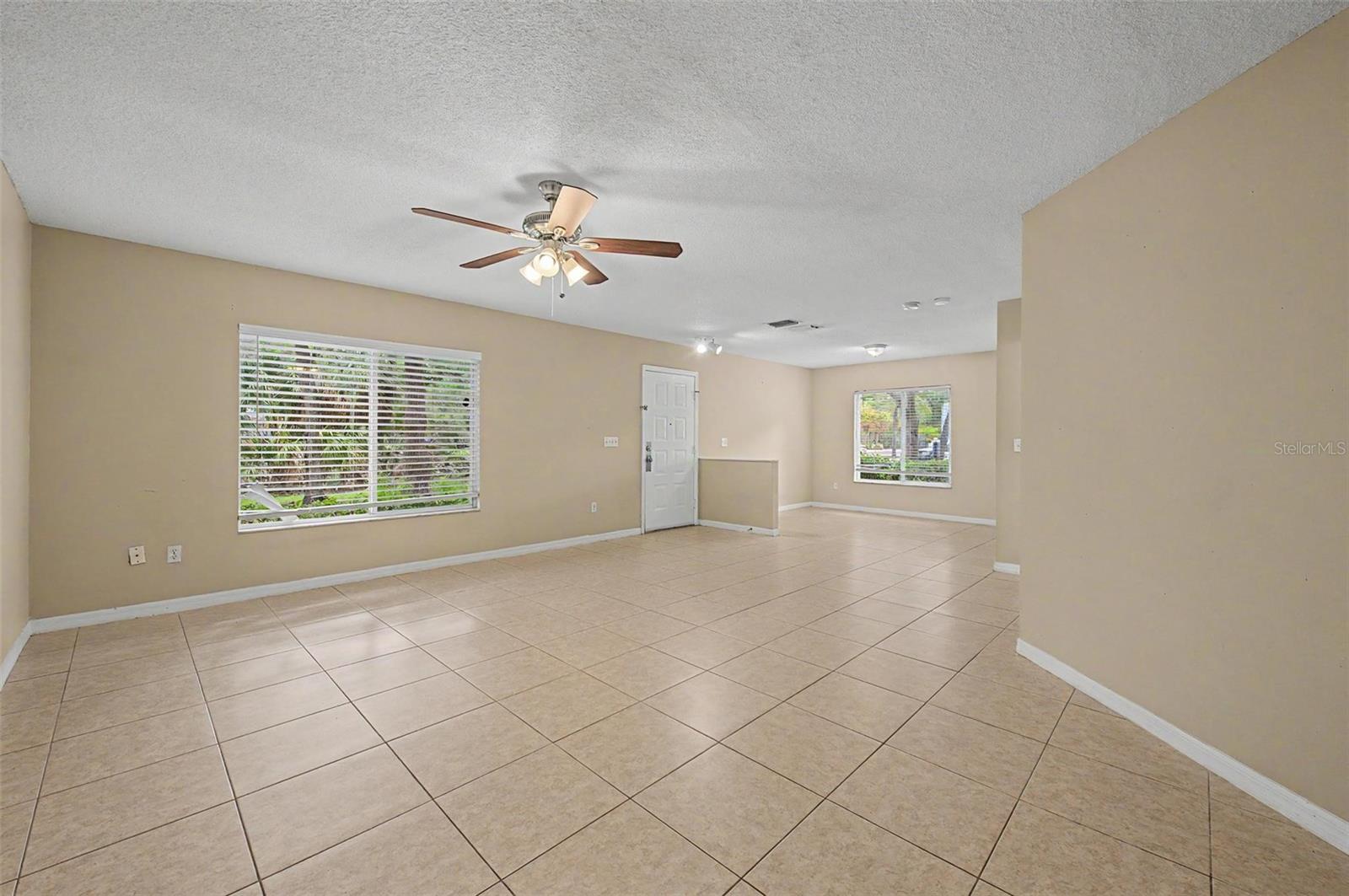 Living Room with Ceramic Tiles