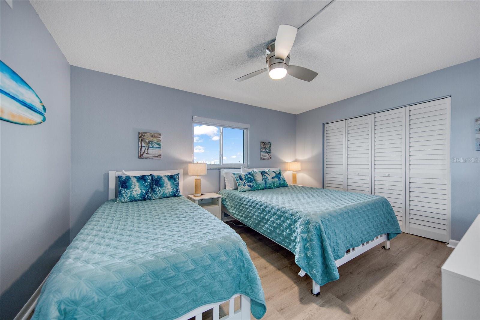 Large room fits two beds