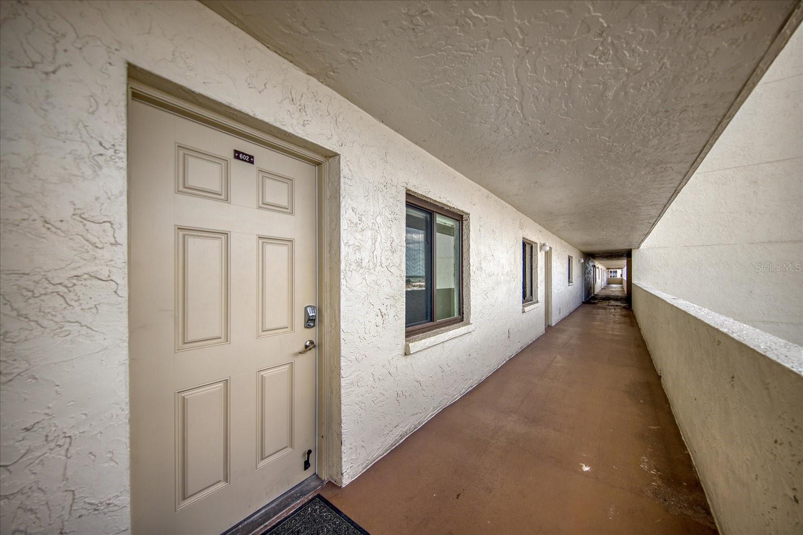 Covered front door