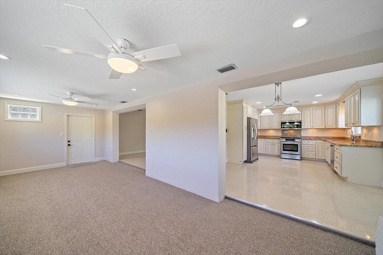 Kitchen & Living - From Dining Room