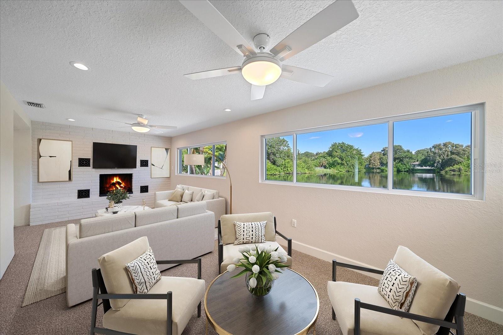 Family Room - virtually Staged