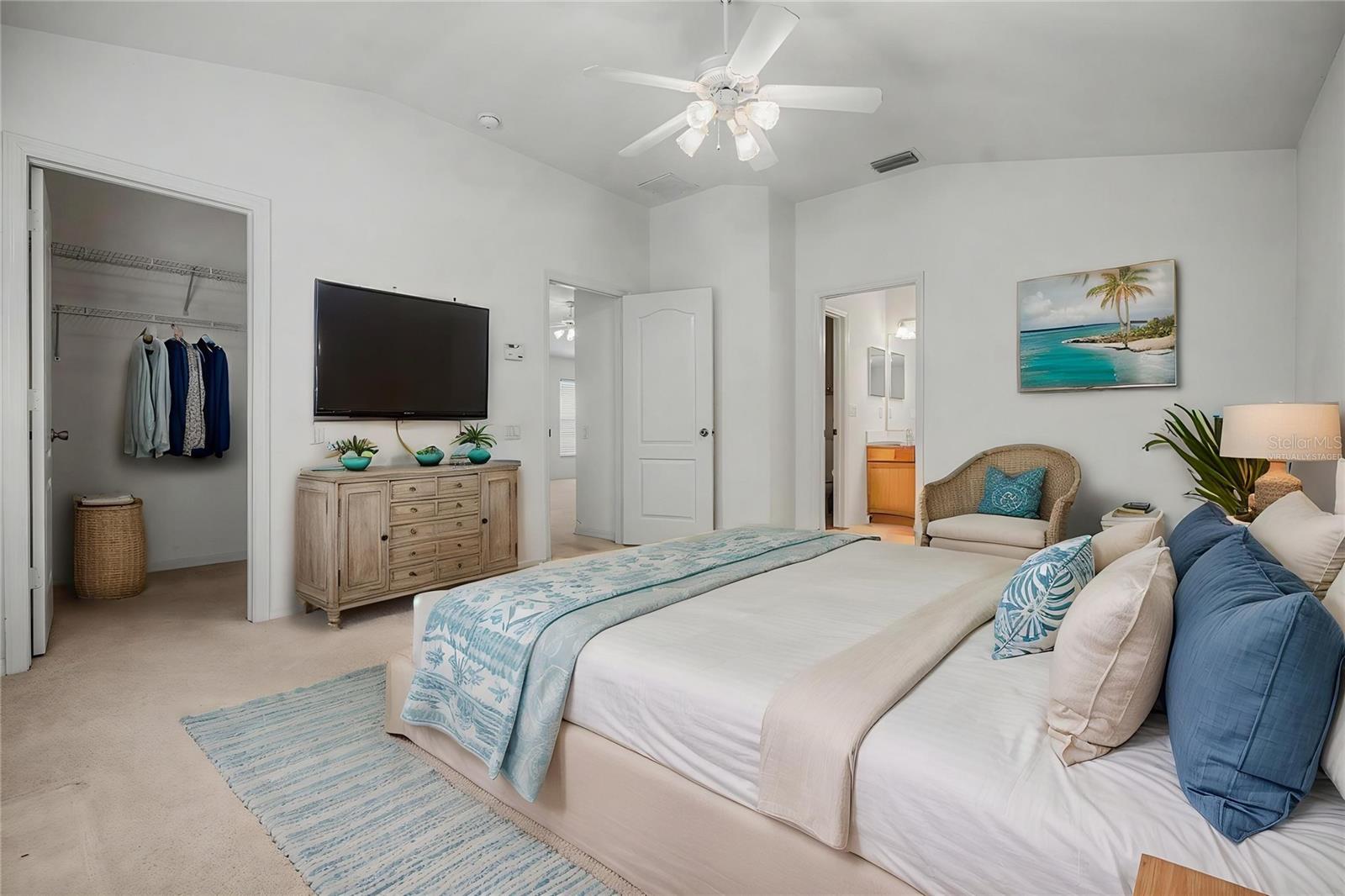 Virtually Staged Primary Bedroom