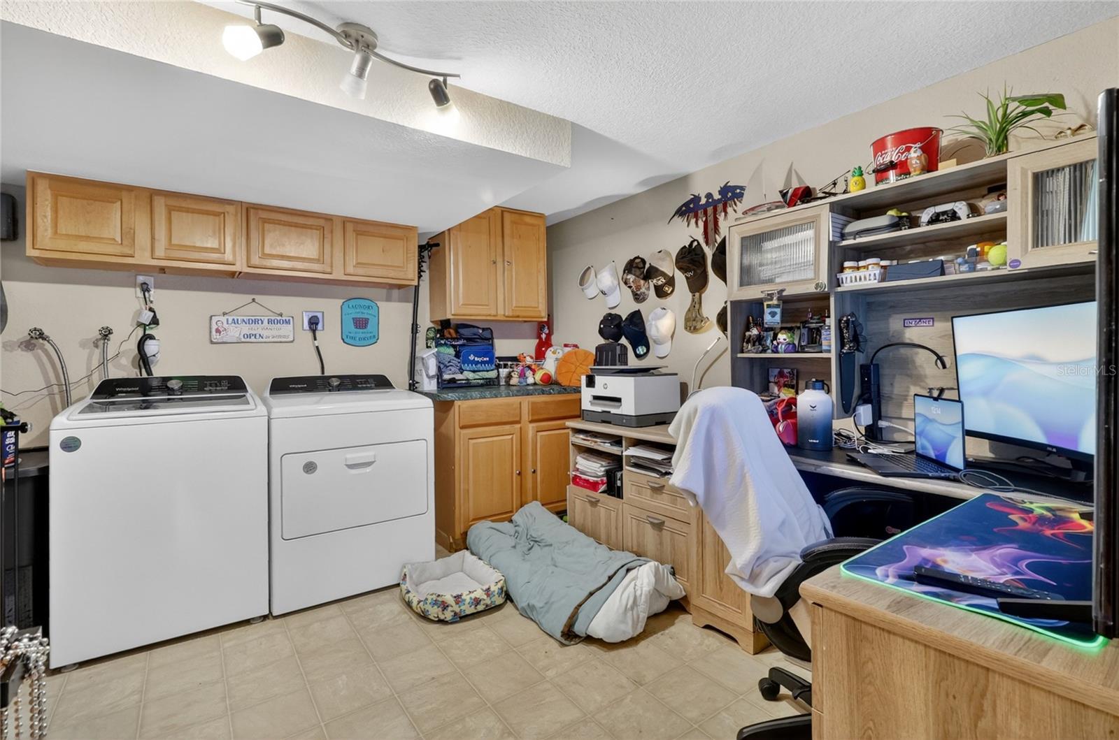 Open laundry room means so many room for activities that aren't just laundry