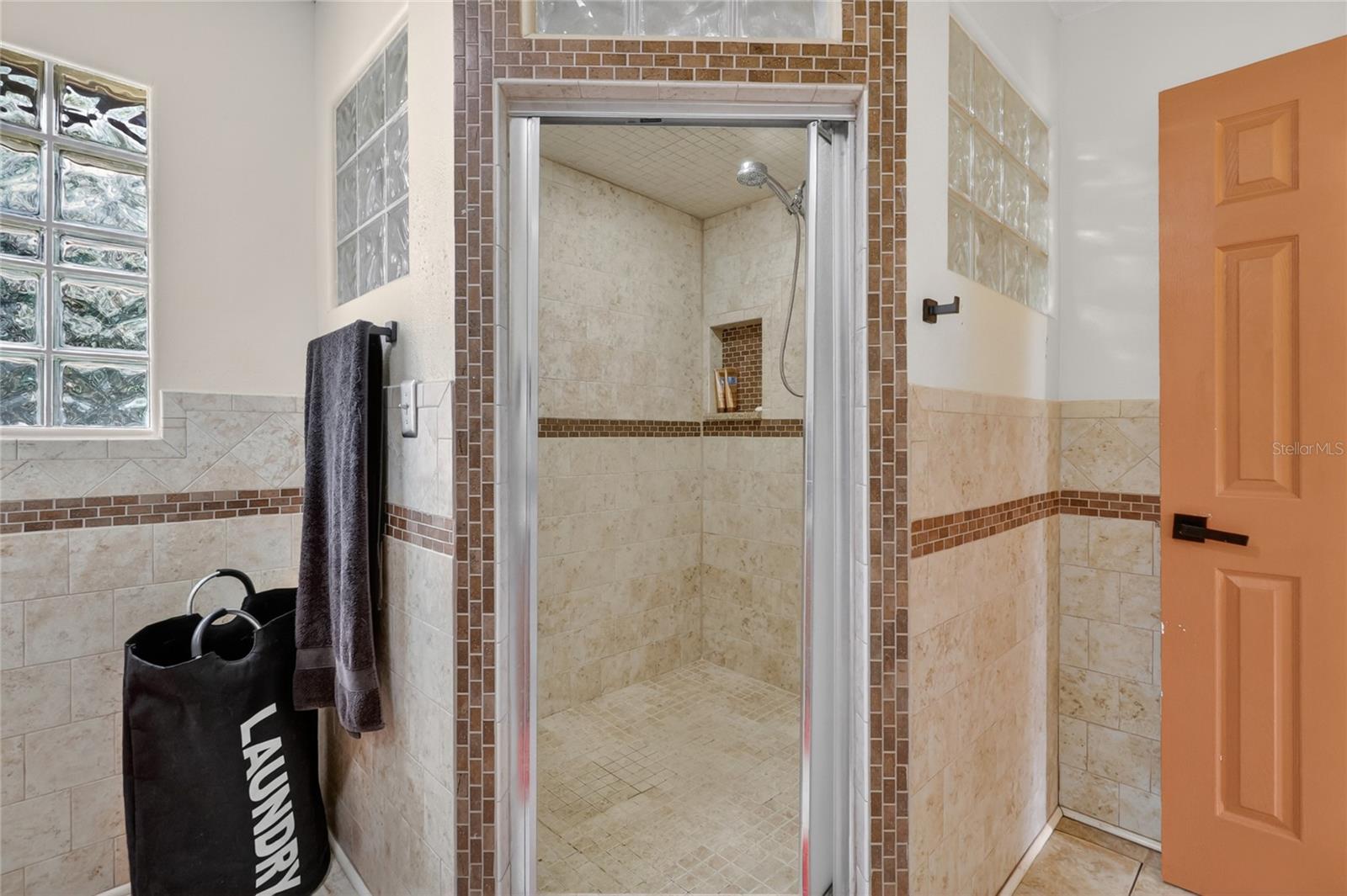 Spacious shower for the owners suite