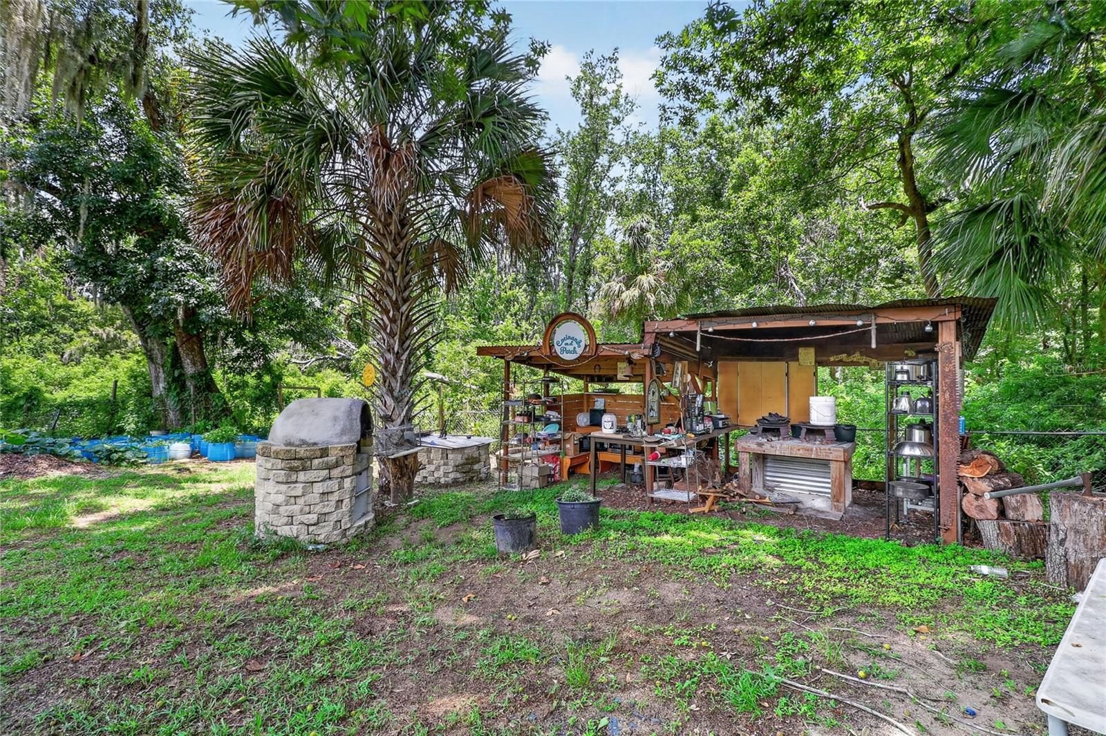 Yes! that is an outdoor kitchen just waiting for your next meal.