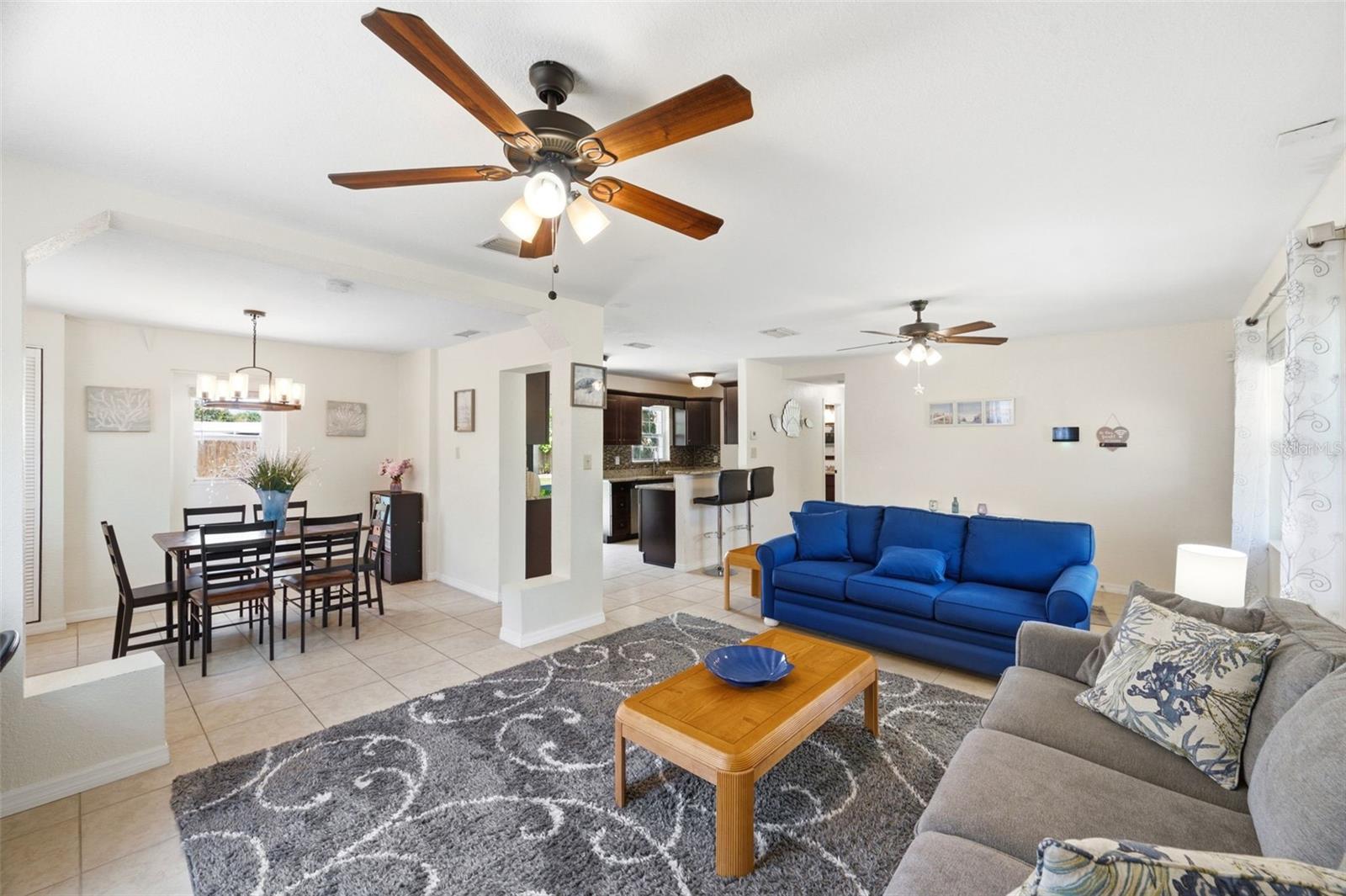 Tile flooring throughout the entire home!