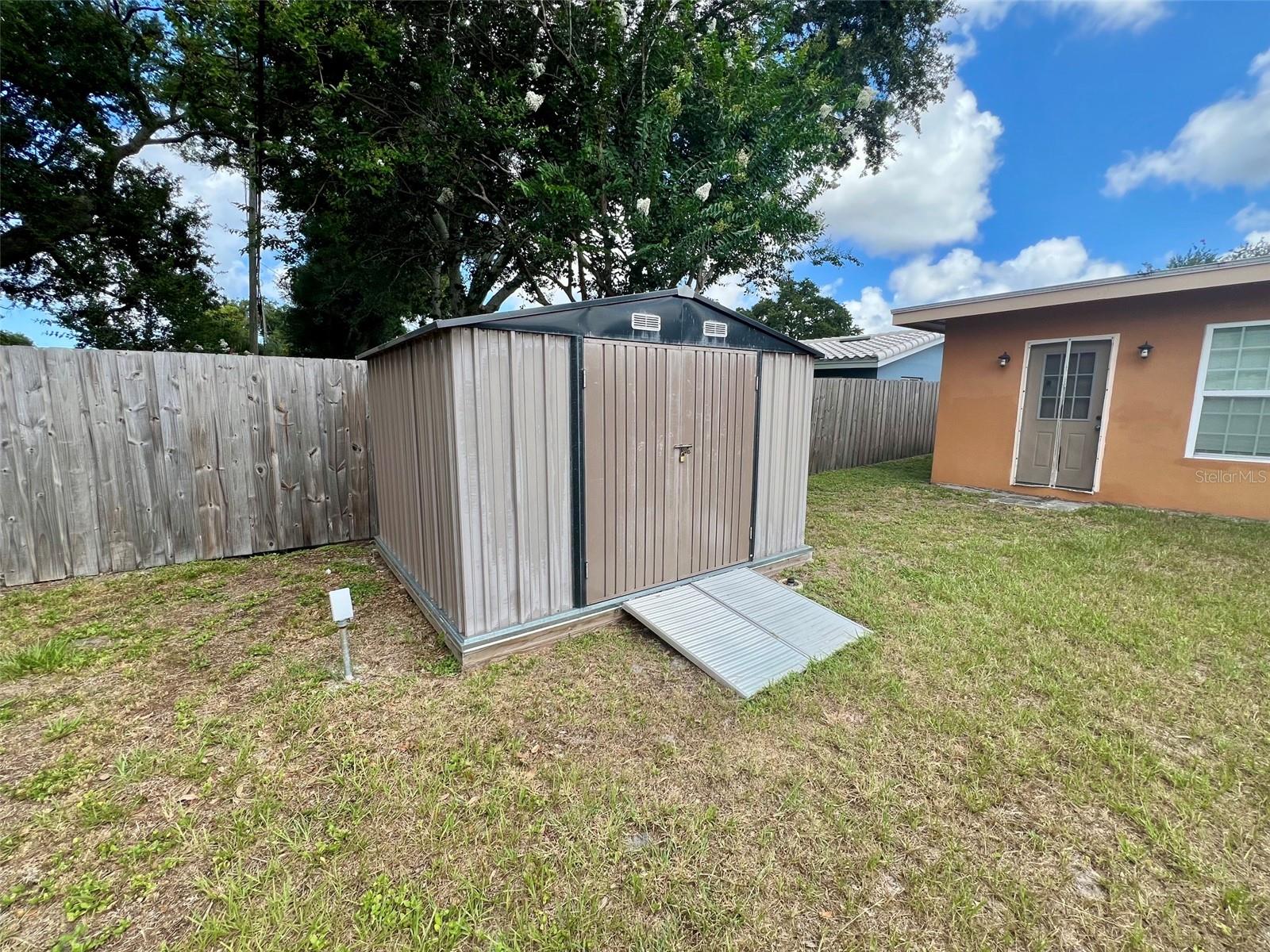 Power runs right up to the shed