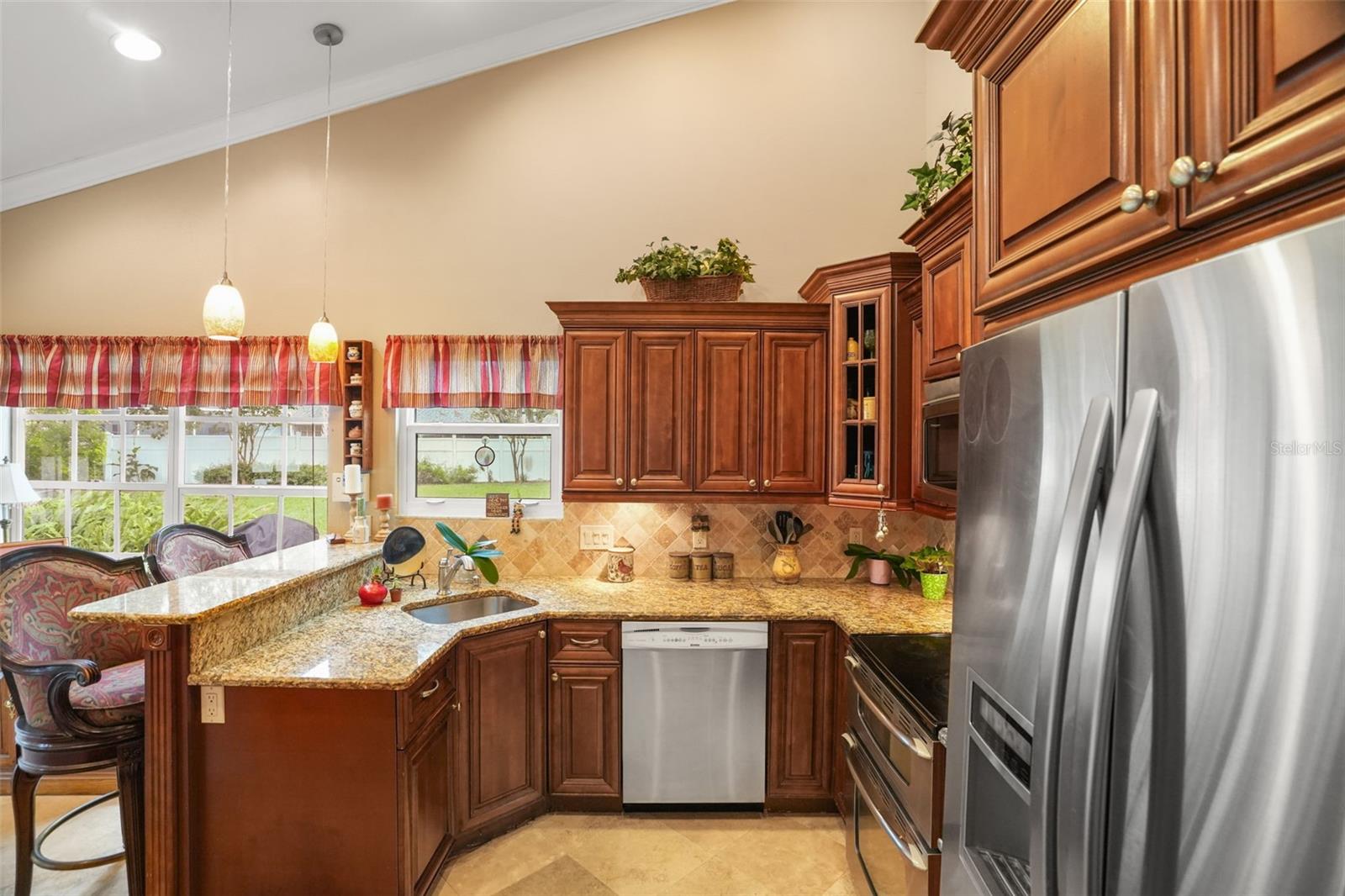 Updated kitchen with under cabinet lighting