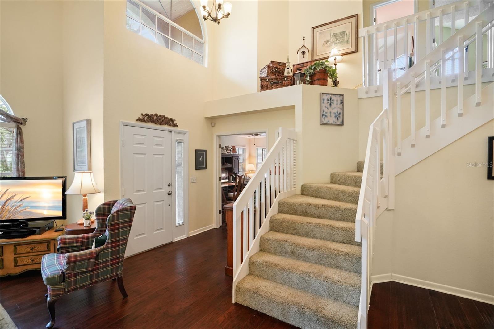 Beautiful staircase and open feel