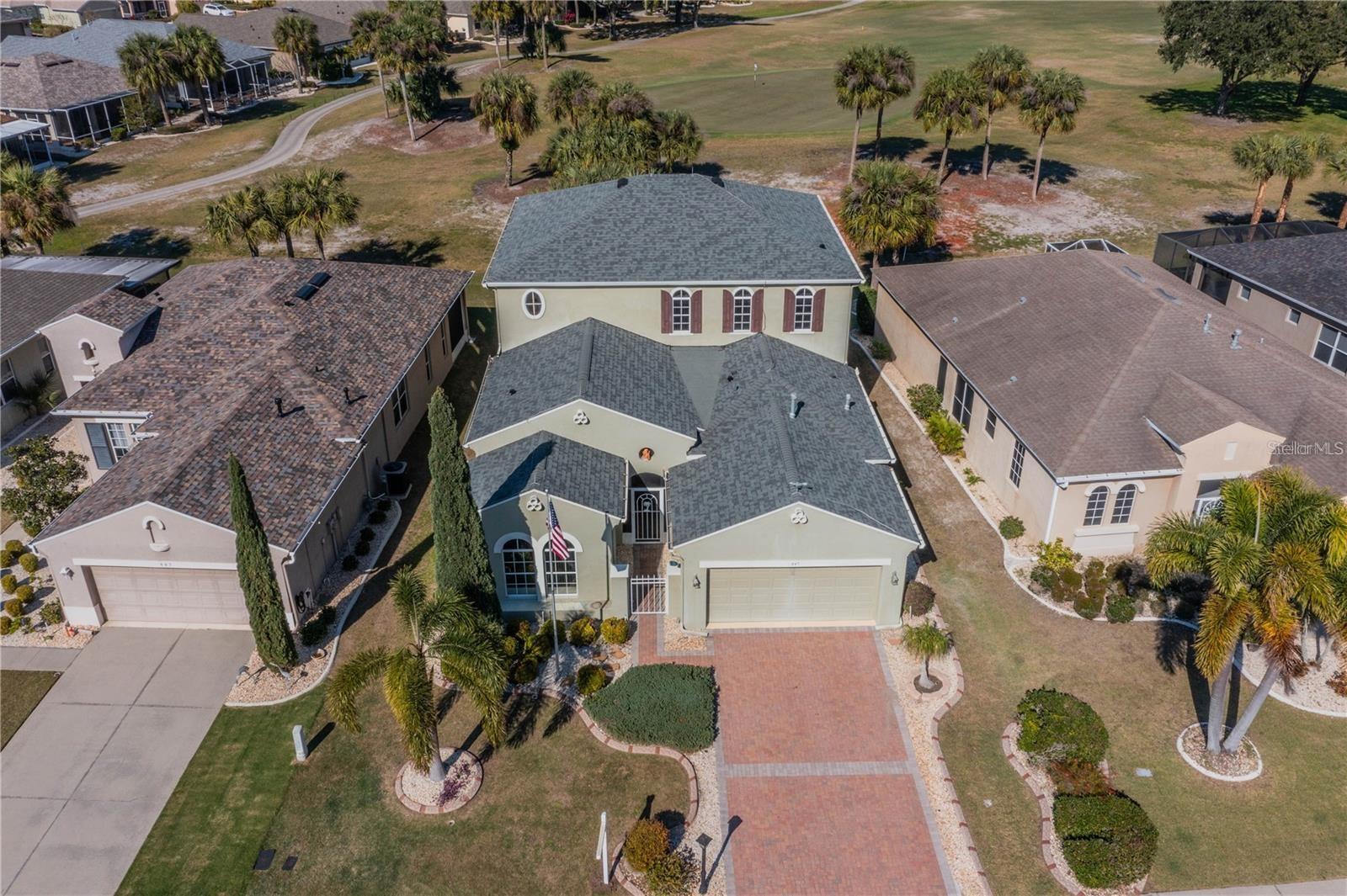 Aerial view of home