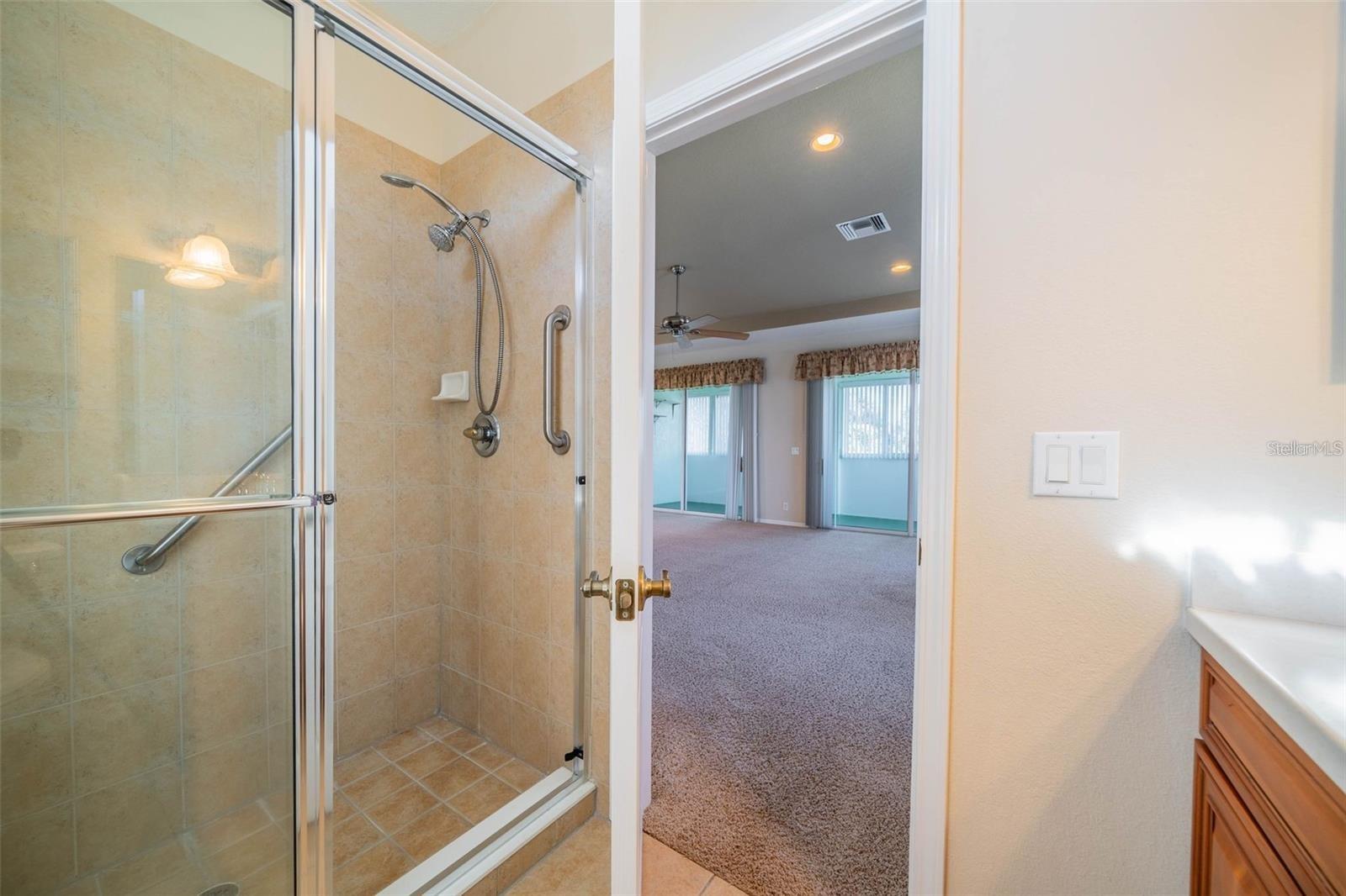Upstairs bathroom shower