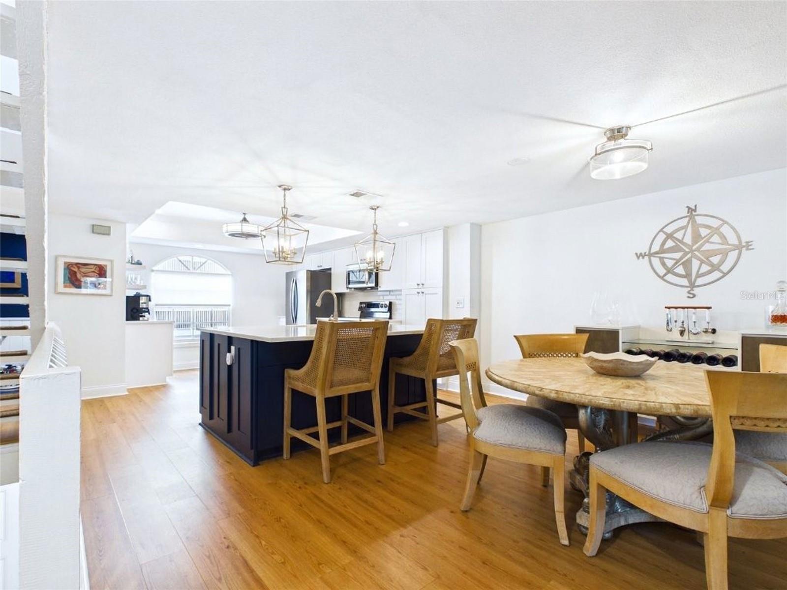 Newly Updated Kitchen with Oversized Island and Eat in Kitchen Seating