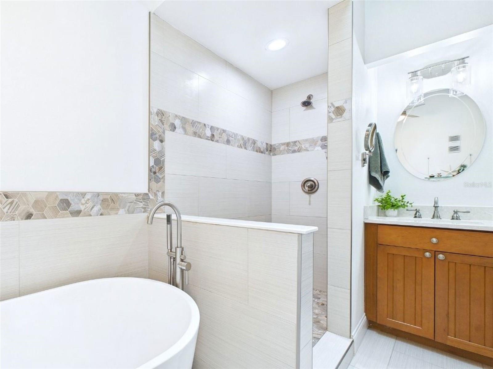 Primary Bath featuring Stand-Alone Bath Tub