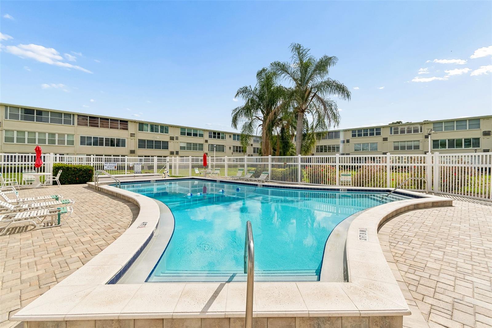 Steps to the pool