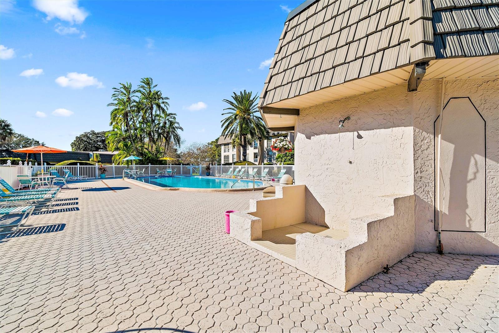 Pool Shower with bathrooms