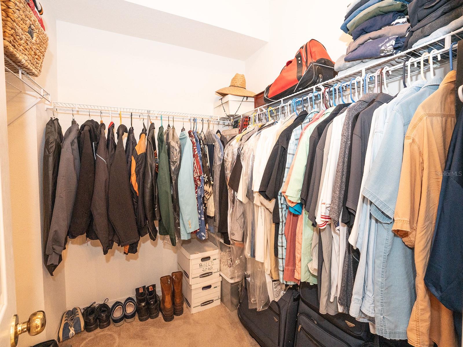 Spacious walk in closet!