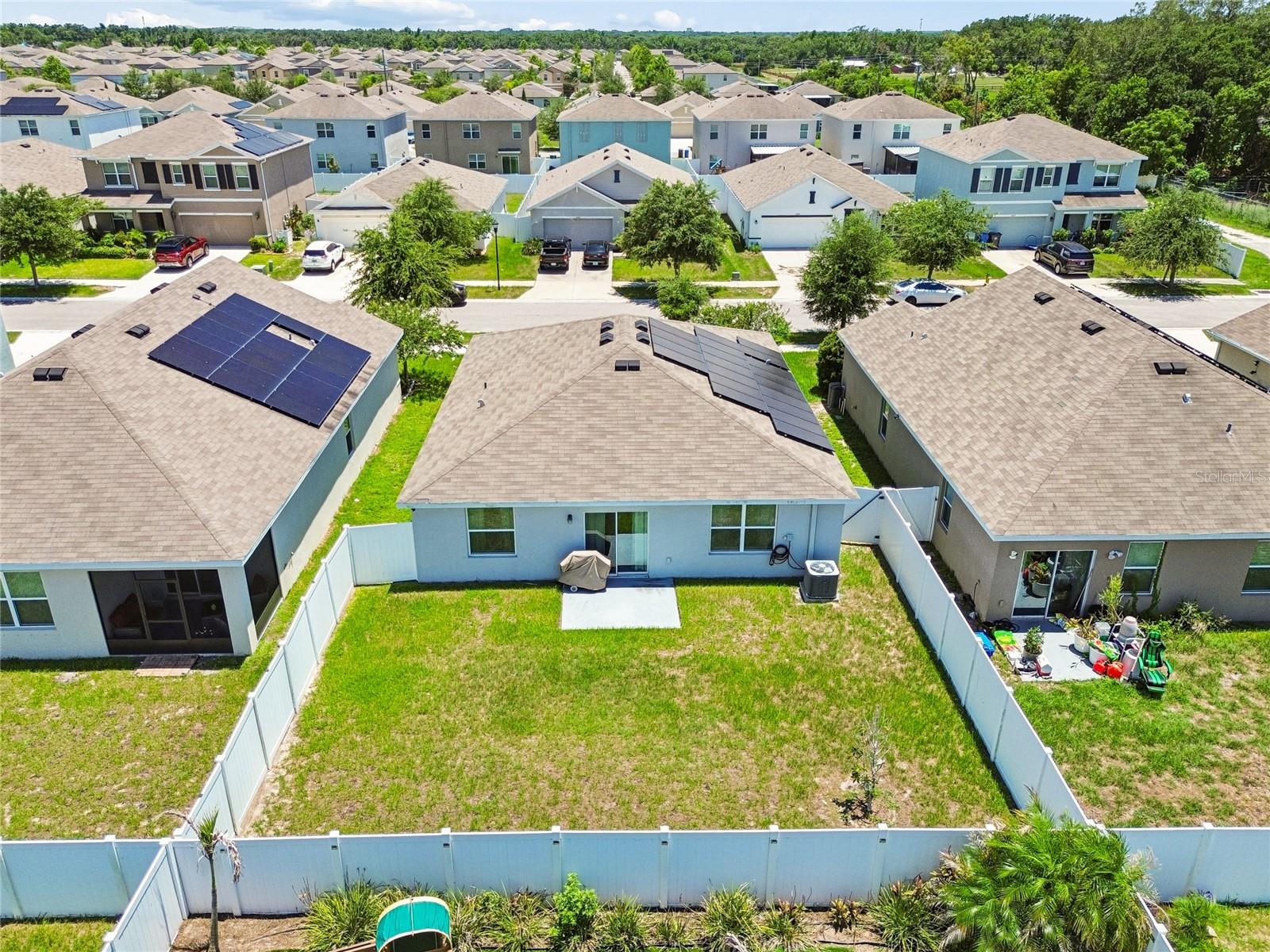 Fully fenced, private backyard
