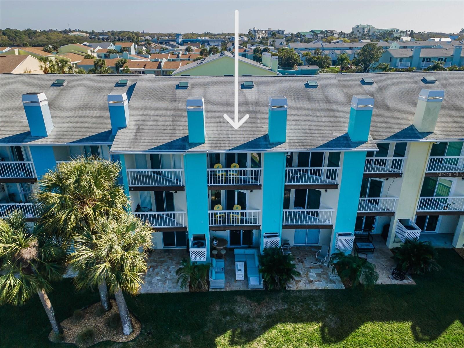 Rear aerial view of 140 Marcdale Blvd in IRB