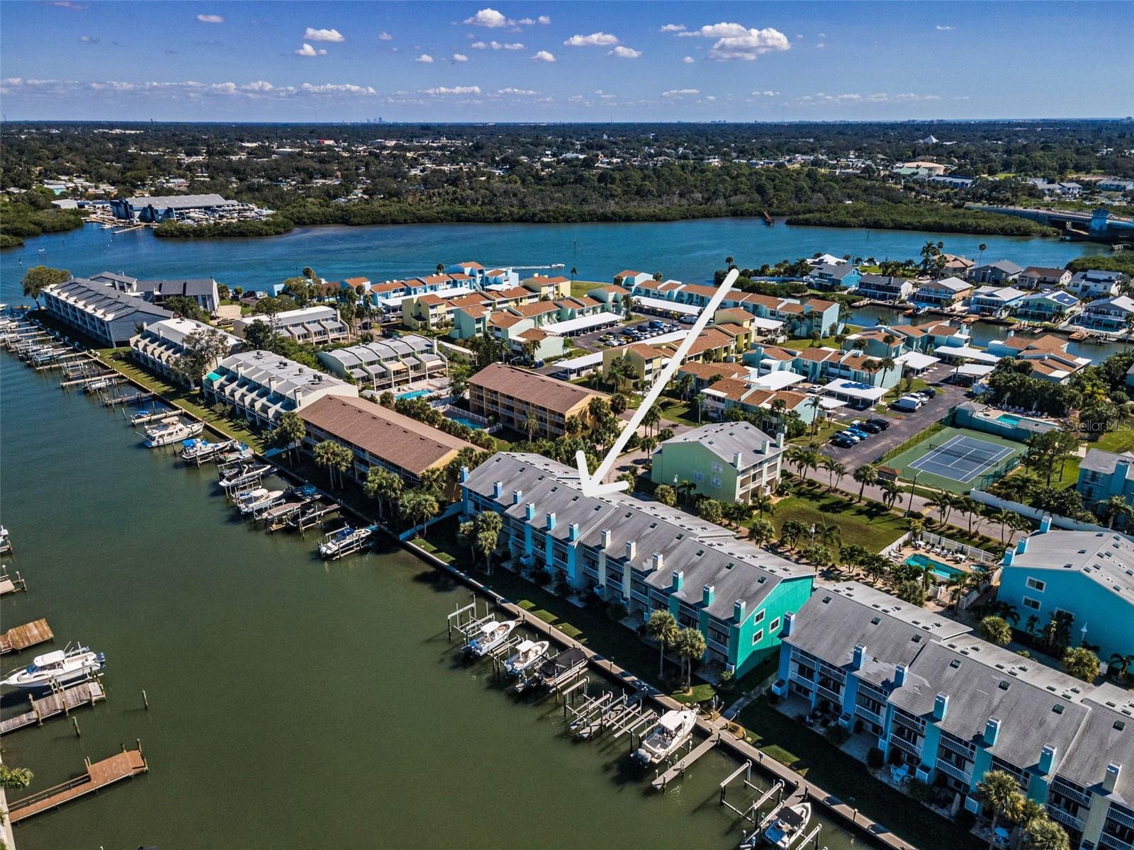 Located on a quiet Peninsula finger in Indian Rocks Beach
