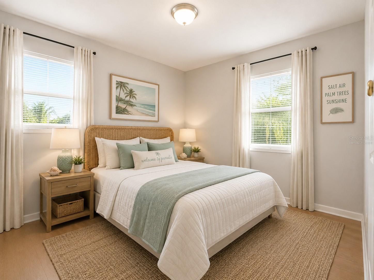 Second bedroom virtually staged.