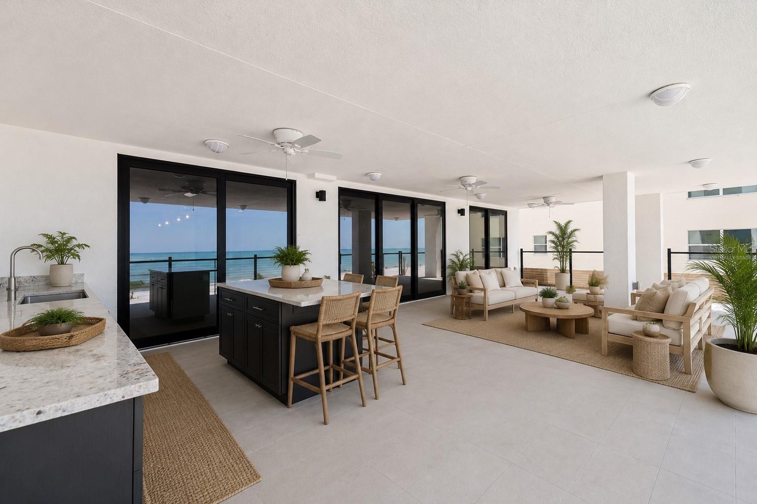 Virtually Staged Outdoor Living and Dining