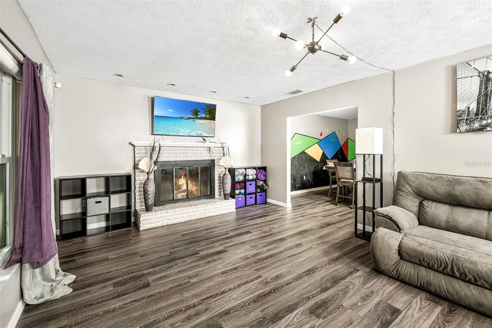Living room leading to dining room