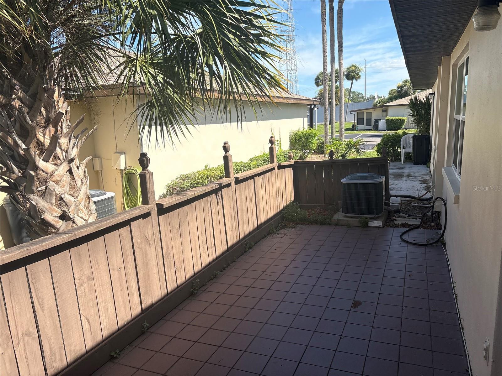 Fenced back area
