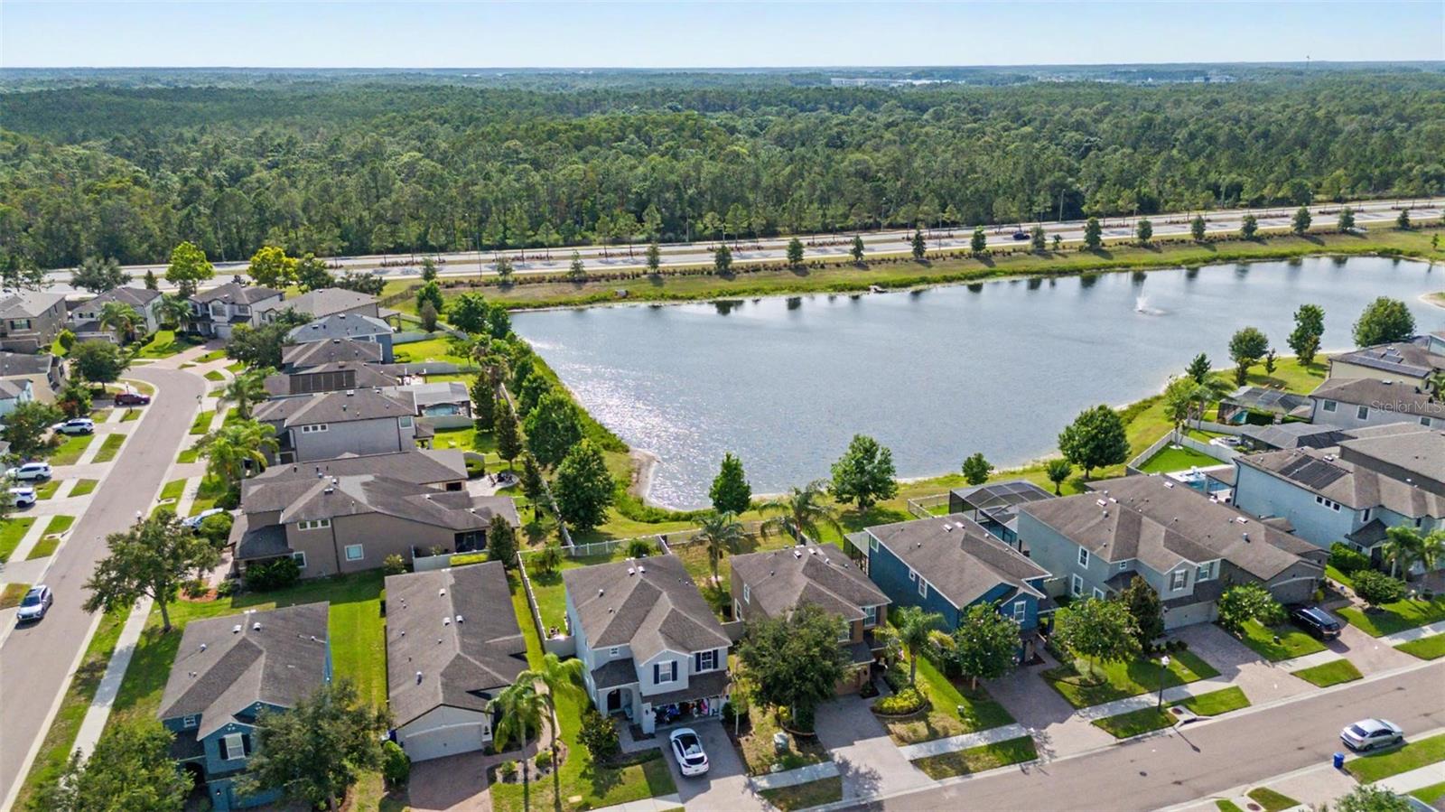 Neighborhood with sidewalks