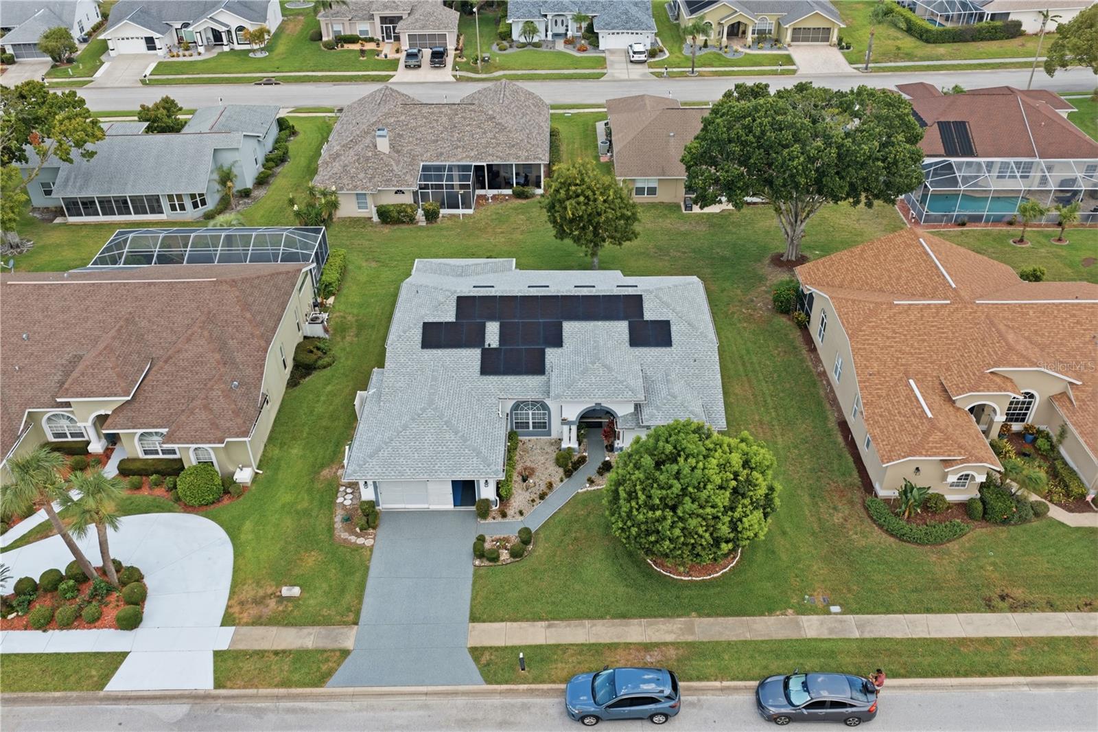 Overview of house, Solar Panels, and property