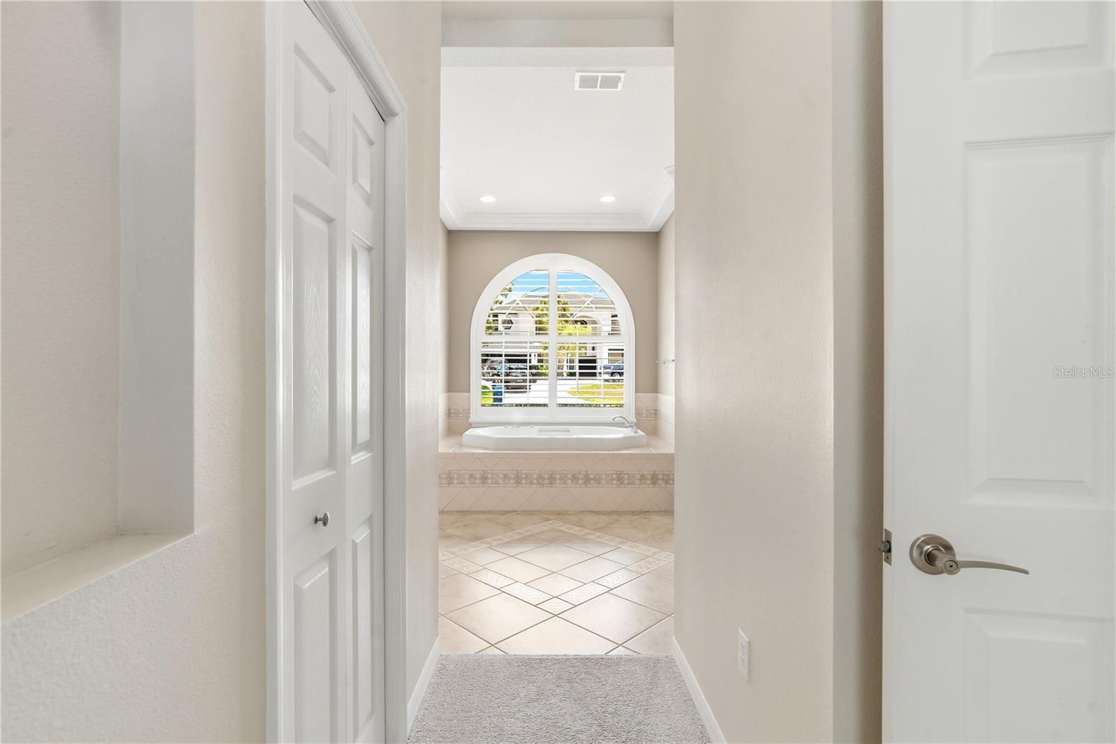 Master bedroom hall to bathroom