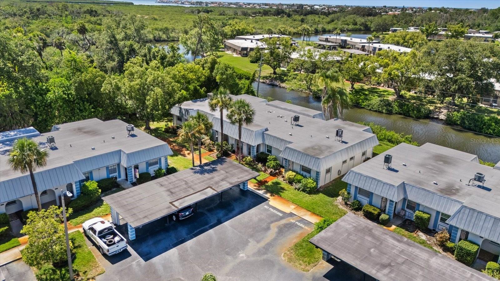 Quiet location with covered parking space