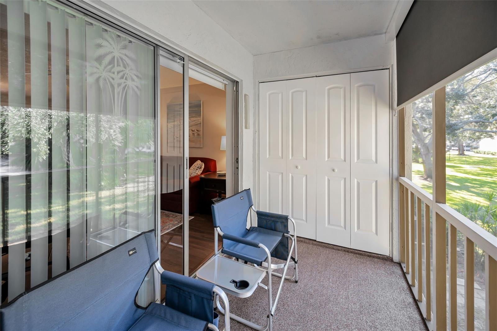 Balcony - Living Room Access - Laundry Closet with Washer/Dryer