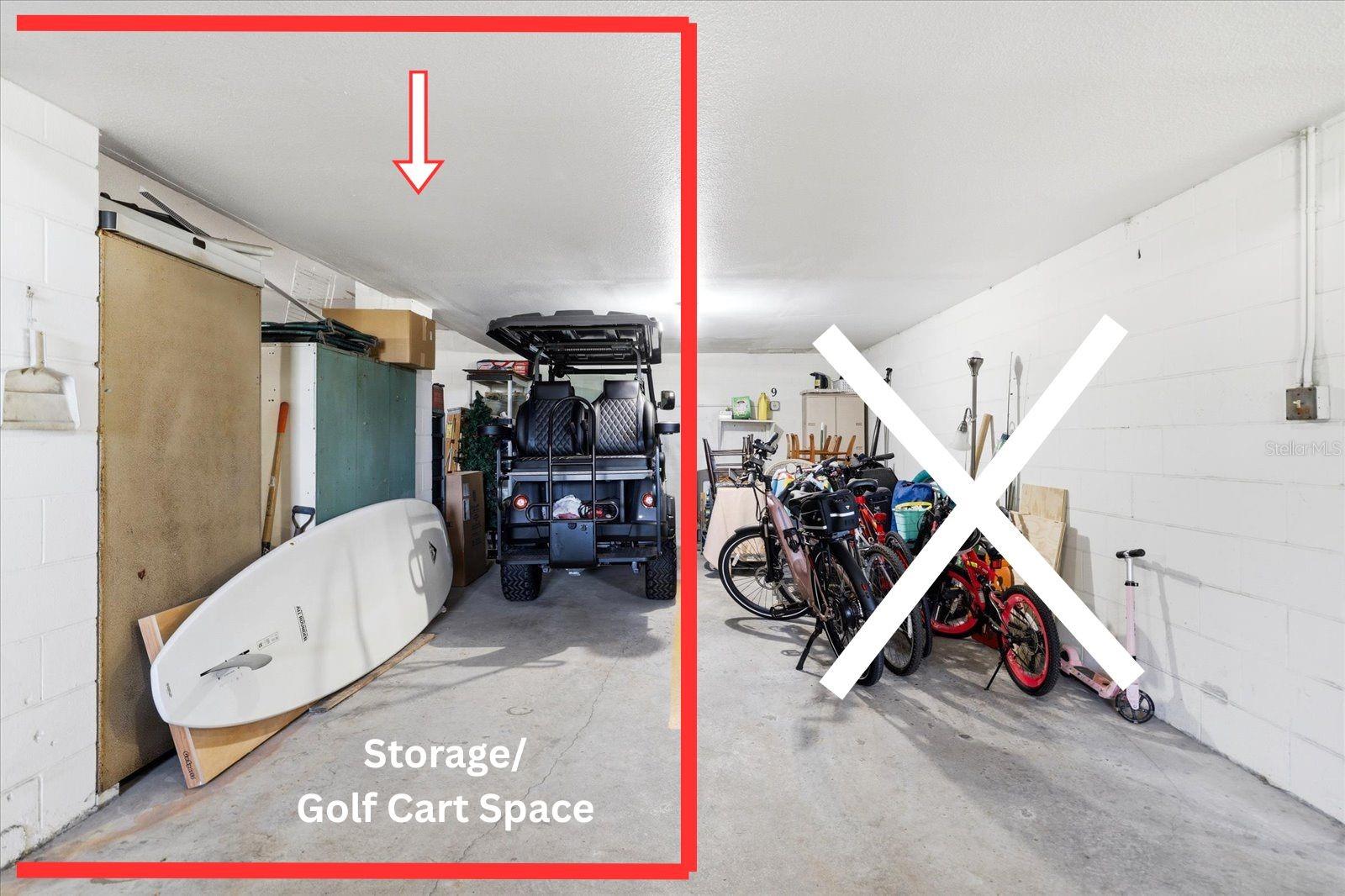 Storage / Golf cart space.