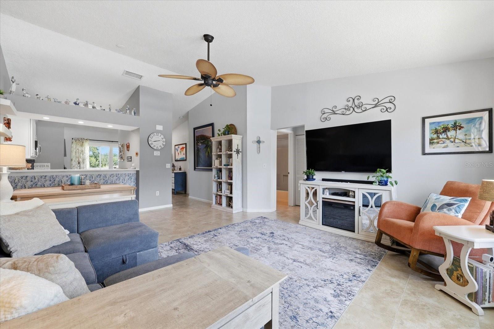 Open concept living area.