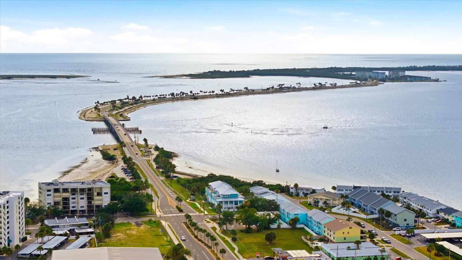 Dunedin Causeway leading to Honeymoon Island Beaches
