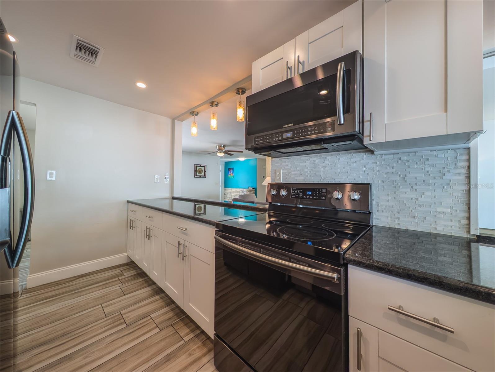 New cabinets and appliances