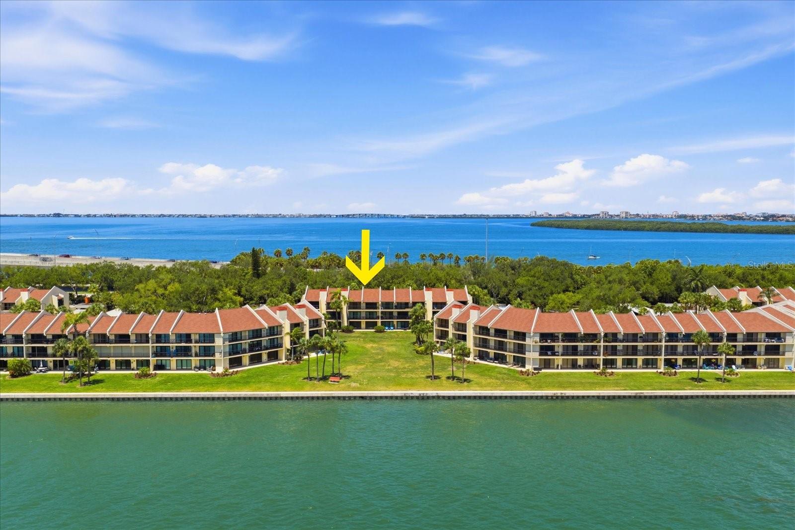 Perfectly Located, set back yet views of the Bay