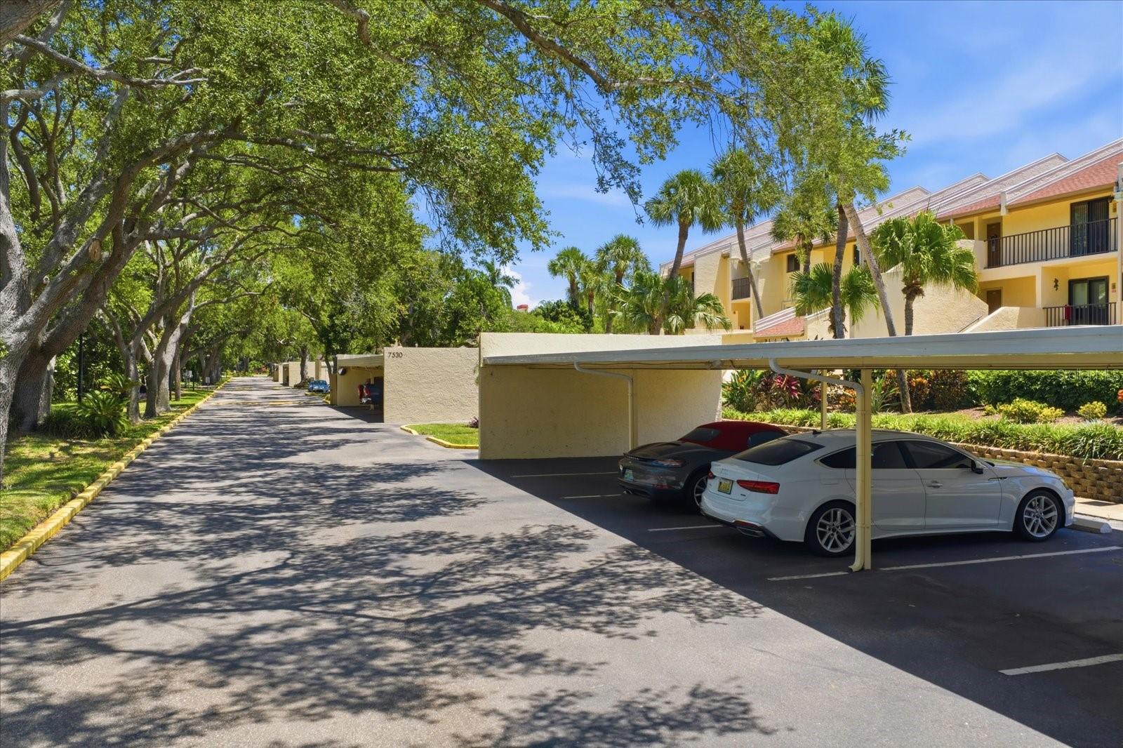 Covered Deeded Parking Spot in Front of the unit