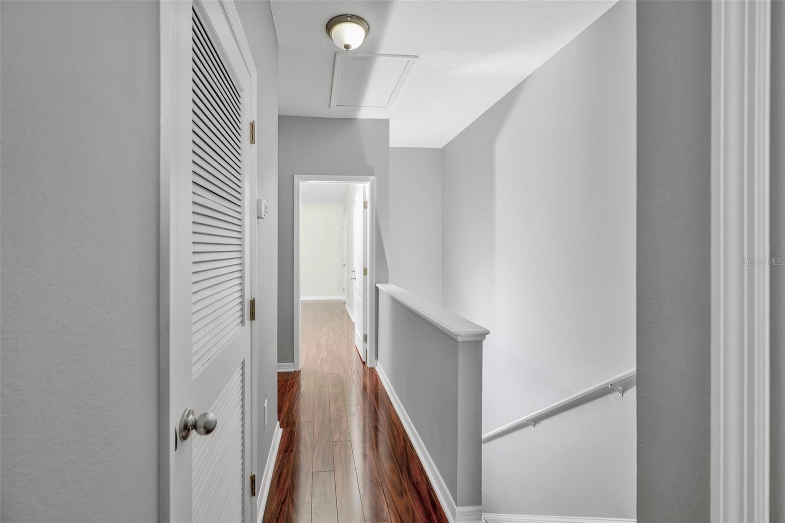 Upstairs view towards primary bedroom