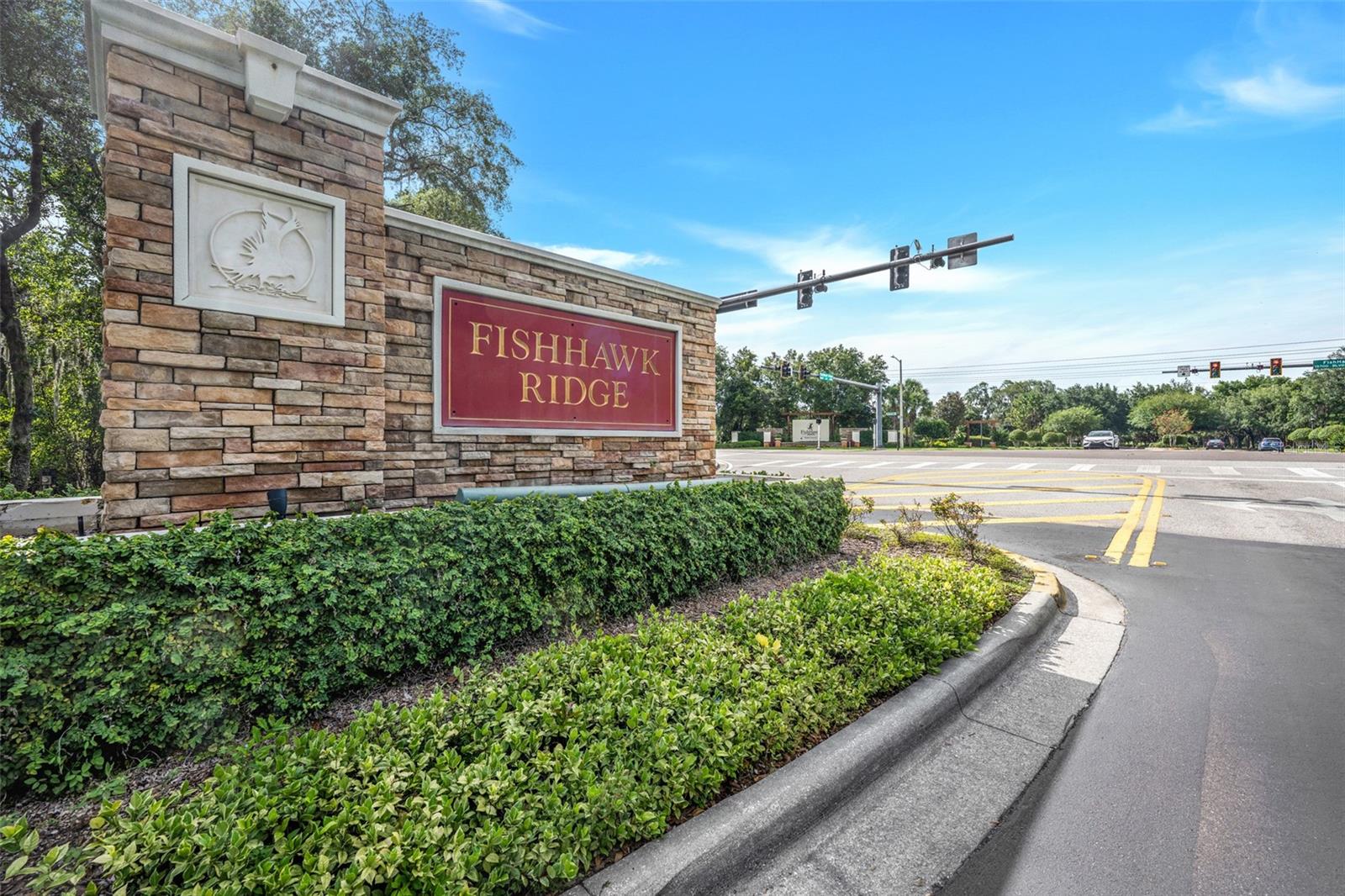 Front entrance to FishHawk Ridge
